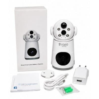Picture of V380 Pro 4MP Dual Lens WiFi & 4G Battery Camera | Two-Way Audio | Indoor CCTV