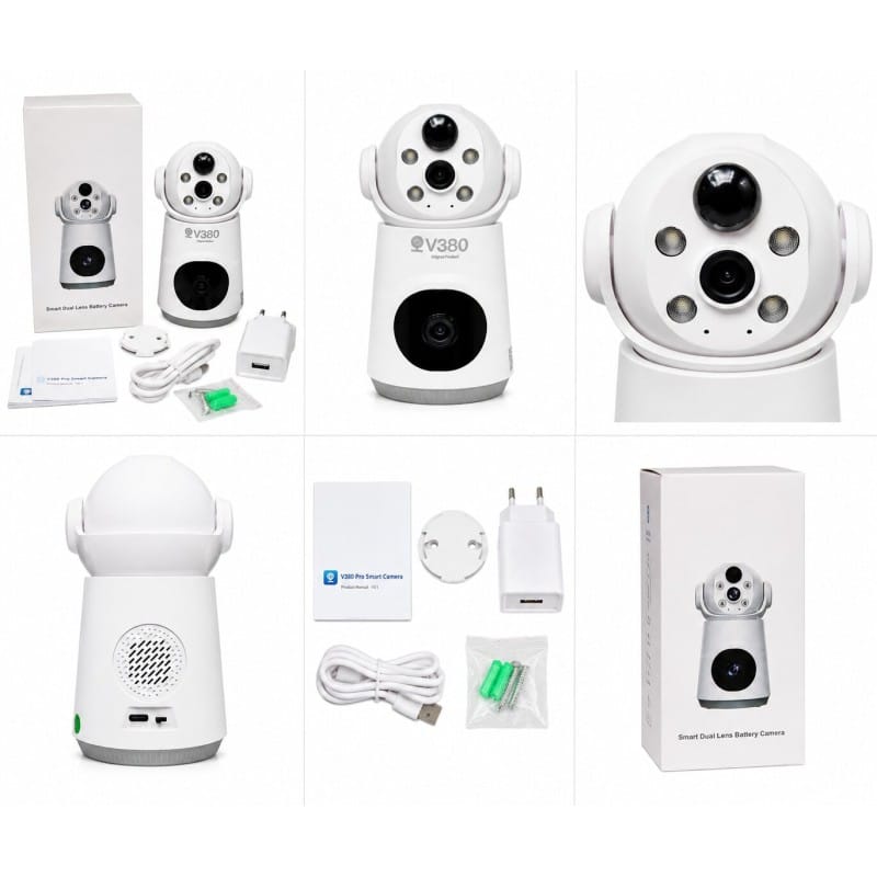 Picture of V380 Pro 4MP Dual Lens WiFi & 4G Battery Camera | Two-Way Audio | Indoor CCTV