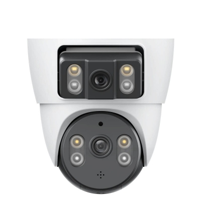Picture of BQ3 Dual Lens 6MP WiFi IP Dome Camera | 3MP+3MP | 360°+120° Rotation | Two-Way Audio | 128GB | Night Vision | Motion Detection | Outdoor - White