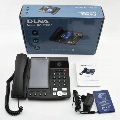 Picture of DLNA ZT9500 4G Android Wireless Fixed Phone | Android 12 | 5.5″ Touchscreen | 2GB RAM 16GB ROM | 13MP Camera | 4000mAh Battery | WiFi Hotspot - Black