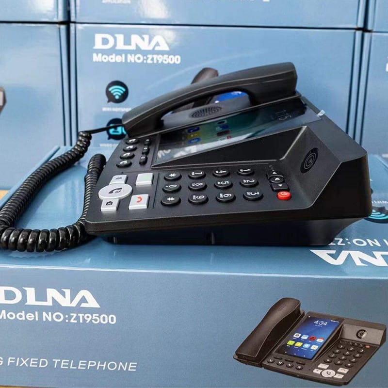 Picture of DLNA ZT9500 4G Android Wireless Fixed Phone | Android 12 | 5.5″ Touchscreen | 2GB RAM 16GB ROM | 13MP Camera | 4000mAh Battery | WiFi Hotspot - Black