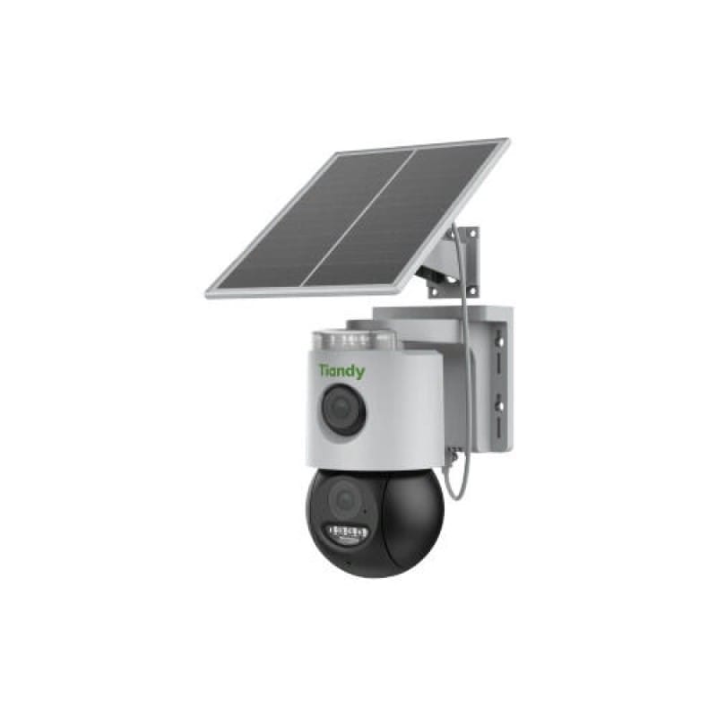 Picture of Tiandy TC-H363N 9DB-4 3MP+3MP Dual Lens 4G Solar Battery Camera | 30M IR Night Vision | AI Human & Vehicle Detection | Auto Tracking | Two-Way Talk | 256GB | IP65 - White