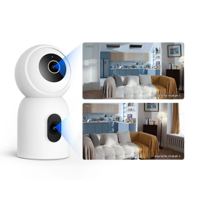 Picture of IMILAB C30 Dual 3K+3K 5MP 360° Indoor Wi-Fi IP Camera | Dual Lens | AI Human Detection | Color Night Vision | Two-Way Talk | Smart Home Security - White