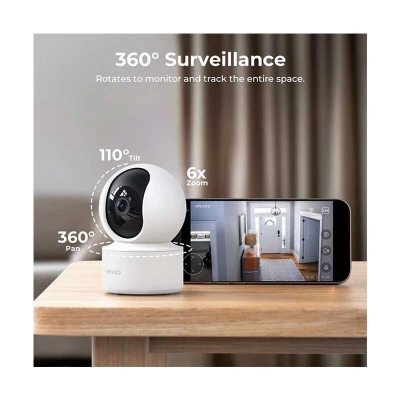 Picture of IMILAB C21 2.5K 3MP 360° Wi-Fi Indoor IP Camera | AI Human Detection | Two-Way Talk | Night Vision | Smart Motion Detection | 2560×1440 | 256GB - White