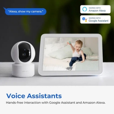 Picture of IMILAB C21 2.5K 3MP 360° Wi-Fi Indoor IP Camera | AI Human Detection | Two-Way Talk | Night Vision | Smart Motion Detection | 2560×1440 | 256GB - White