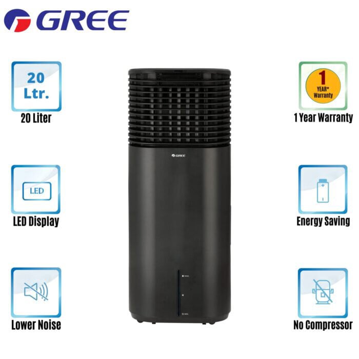 Picture of GREE Portable Air Cooler(KSWK-2001DGL)-Black with Free Delivery