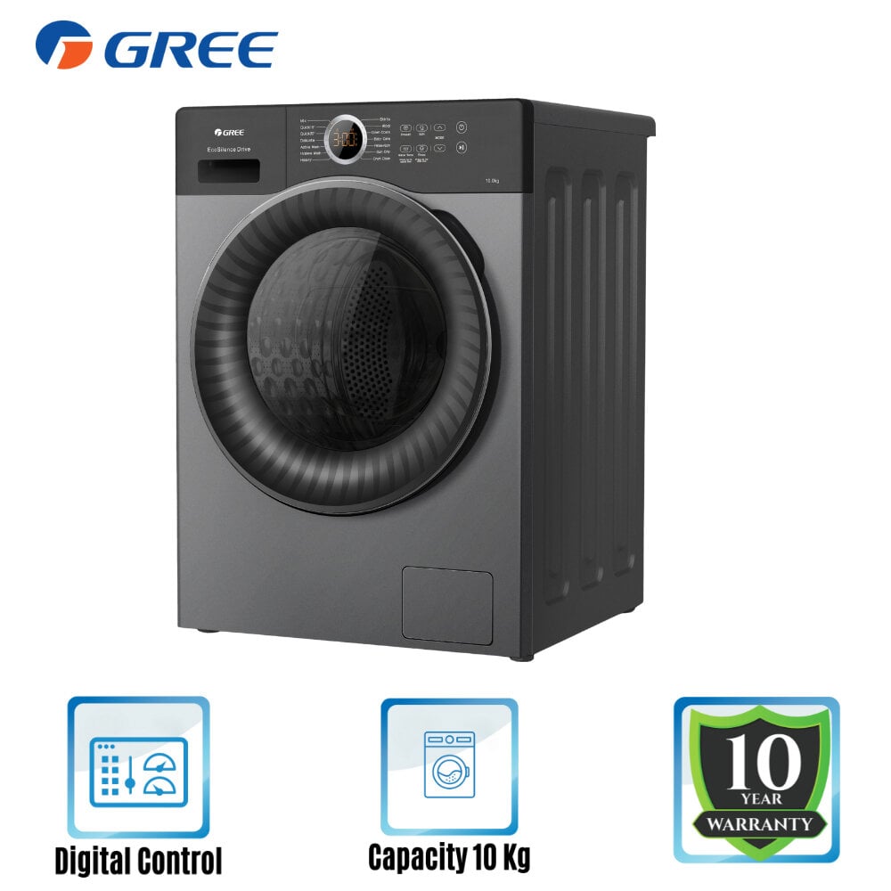 Picture of GREE Washing Machine XWKQG 80-B1201Bf1 (8.0 KG) Front Loading with Free Delivery-Grey