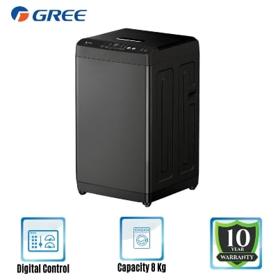 Picture of GREE Washing Machine XWKQB-80-01Ga2 (8.0 KG) Top Loading with Free Delivery-Black