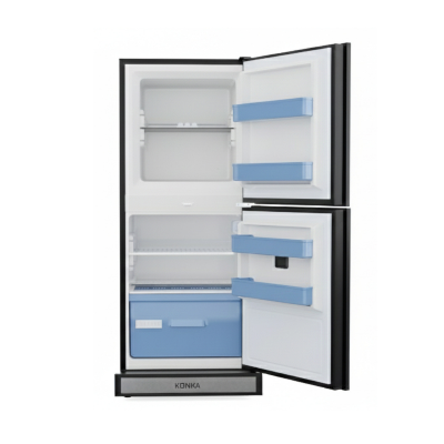 Picture of KONKA KRT-165HGB-165L Upper Freezer -GLASS MIRROE YELLOW Free Delivery