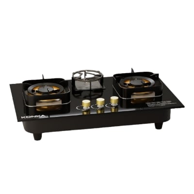 Picture of KONKA THREE BURNER GAS COOKER GA-KG04 (KGA-BGS21)-LPG-Black
