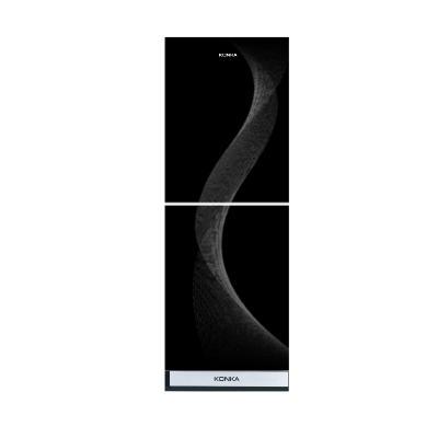 Picture of KONKA KRT-315GB-315L Upper Freezer Refrigerator-BLACK DOT WAVE