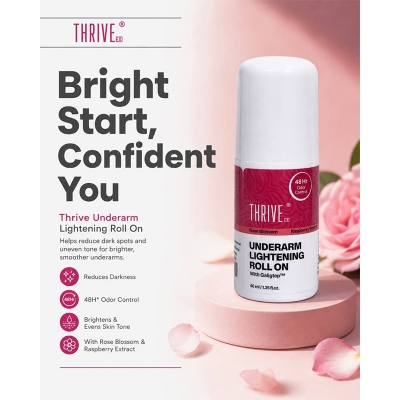 Picture of Thrive.Co Underarm Lightening Roll on- Rose Blossom 40ML