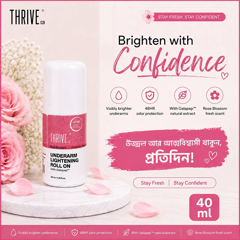 Picture of Thrive.Co Underarm Lightening Roll on- Rose Blossom 40ML