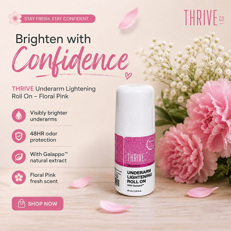 Picture of Thrive.Co Underarm Lightening Roll on- Floral Pink 40ML