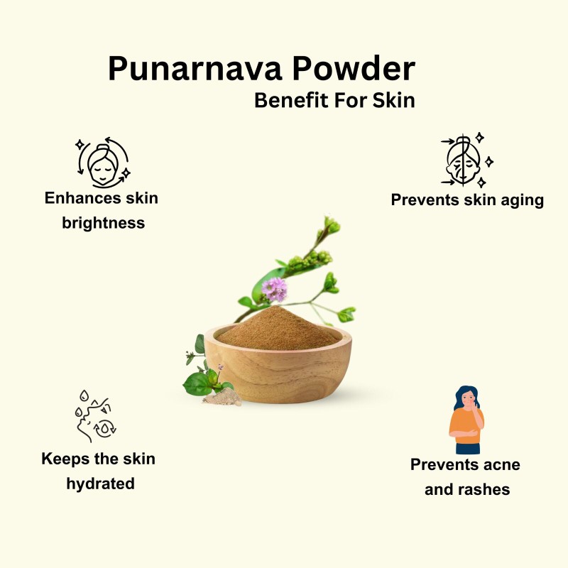 Picture of Punarnava Powder/Root Premium Punarnava Powder 100g /OrganicSkinCare