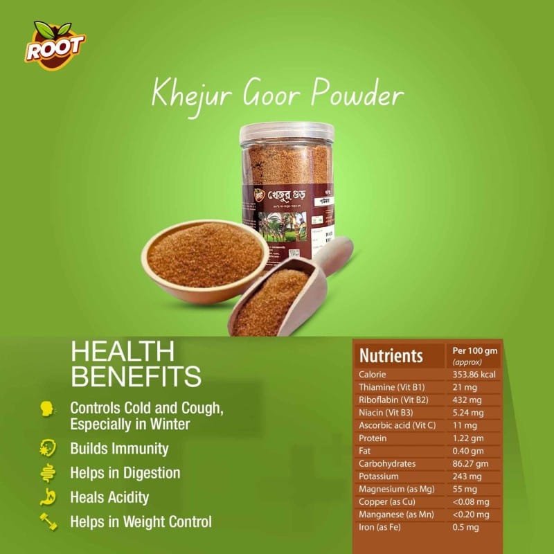 Picture of Root Premium Khejur Gur (Powder) - 400 gm Jar (6 Pieces Combo)