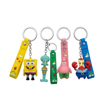 Picture of Demon Slayer Anime Keychain – 3D Soft PVC Figure Keyring with Wristlet Strap - All 6 Designs