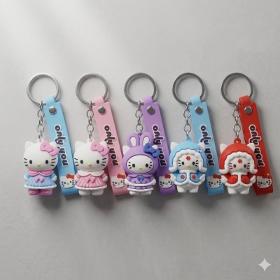 Picture of Transformer Robot Keychain – 3D Soft PVC Mech Figure Keyring with Wristlet Strap - Random 1 Pc