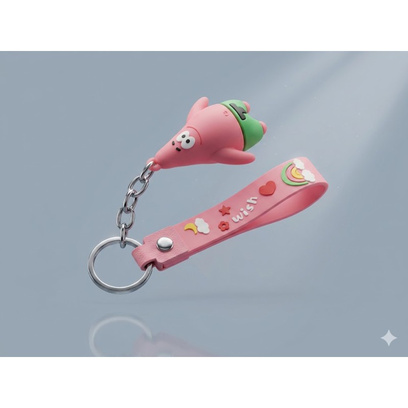 Picture of Demon Slayer Anime Keychain – 3D Soft PVC Figure Keyring with Wristlet Strap - All 6 Designs