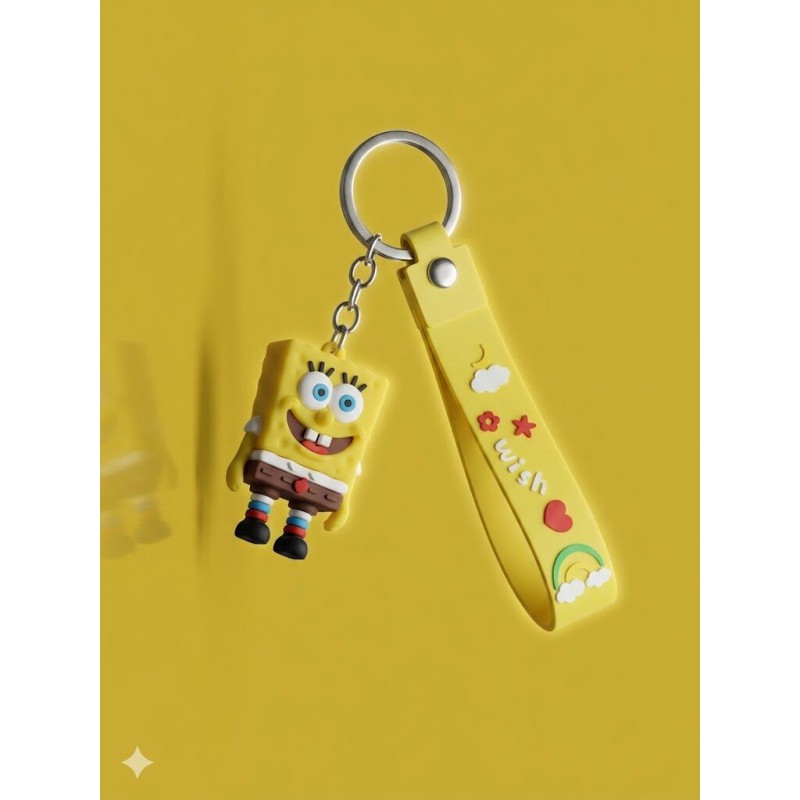 Picture of Demon Slayer Anime Keychain – 3D Soft PVC Figure Keyring with Wristlet Strap - All 6 Designs