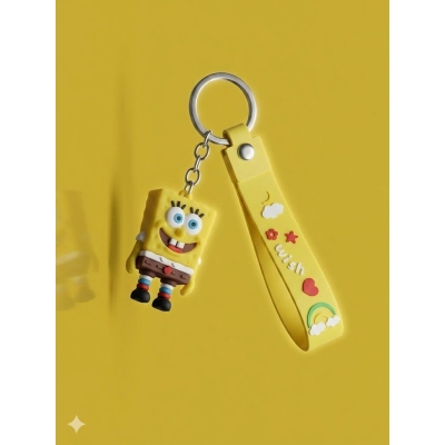 Picture of Demon Slayer Anime Keychain – 3D Soft PVC Figure Keyring with Wristlet Strap - All 6 Designs
