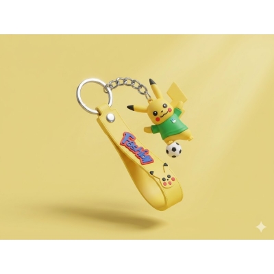 Picture of Transformer Robot Keychain – 3D Soft PVC Mech Figure Keyring with Wristlet Strap - All 4 Designs