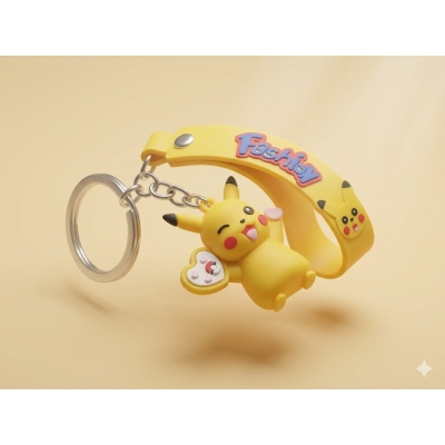 Picture of Transformer Robot Keychain – 3D Soft PVC Mech Figure Keyring with Wristlet Strap - All 4 Designs