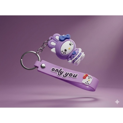 Picture of Transformer Robot Keychain – 3D Soft PVC Mech Figure Keyring with Wristlet Strap - Random 1 Pc