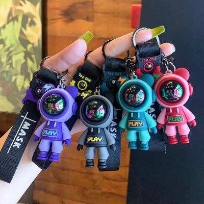 Picture of Dragon Ball Anime Keychain – 3D Soft PVC Figure Keyring with Wristlet Strap - Random 1 Pc