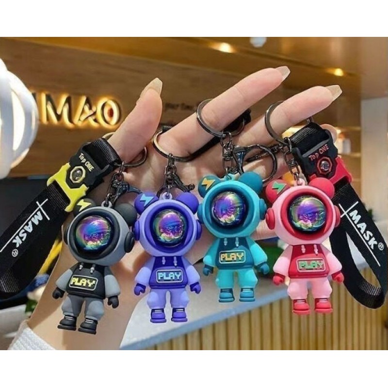 Picture of Dragon Ball Anime Keychain – 3D Soft PVC Figure Keyring with Wristlet Strap - Random 1 Pc