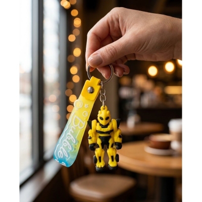 Picture of Kawaii Hello Kitty Rubber Keychain with Belt