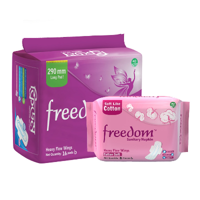 Picture of Freedom Sanitary Napkin Heavy Flow 16 pads (Free Freedom Cotton 8 Pads)