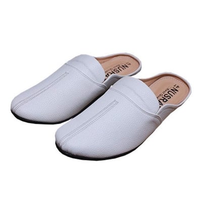 Picture of New Fashion Summer Leather Stylish Tiger Pattern Special Sole Beach half shoes Slippers - White - Shoes For Men - জুতা ছেলেদের - Shoe For Boys - Shoes For Men - জুতা ছেলেদের - Shoe