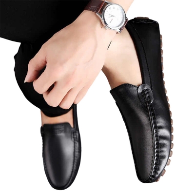 Picture of Black Driver Club shoe Leather Loafer Men-Black