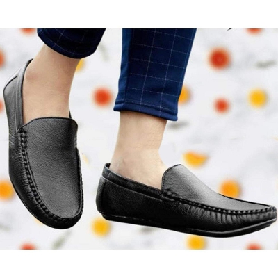 Picture of New Exclusive Black Driver Club Leather Loafer Men\'S Y- 2023-Black
