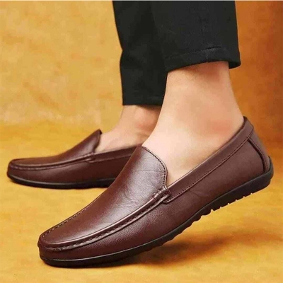 Picture of New High Quality Slip Moccasins Loafers Casual Shoes For Men Driving-Brown