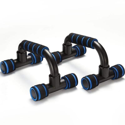Picture of 1Pair Push Ups Stands Grip Fitness Equipment Handles Chest Body Buiding Sports Muscular Training Push up racks-Blue