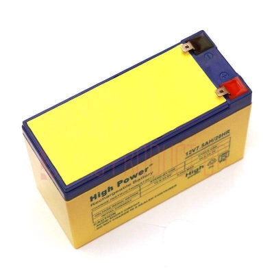 Picture of New High Power 12V 7.5Ah Sealed Lead acid Rechargeable battery for UPS IPS Motor cycle Easy Bike-Yellow