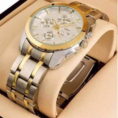 Picture of Stainless Steel Chronograph Watch for Men-Silver and Golden