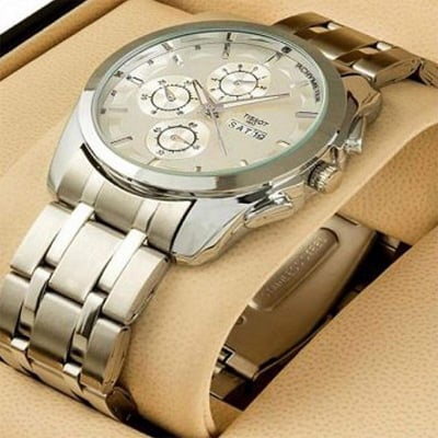 Picture of Stainless Steel Chronograph Watch For Men-Silver
