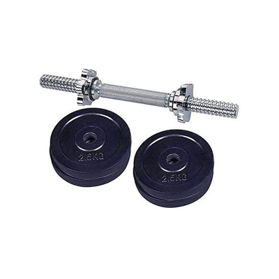 Picture of Combo Pack of Four Pieces Dumbbell Set With Stick - 10Kg-Black