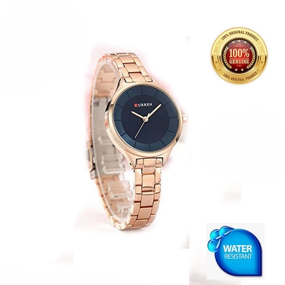 Picture of CURREN 9015-Rosegold & Blue Women Watch Luxury Stainless Steel Ladies Watch-Rose Gold