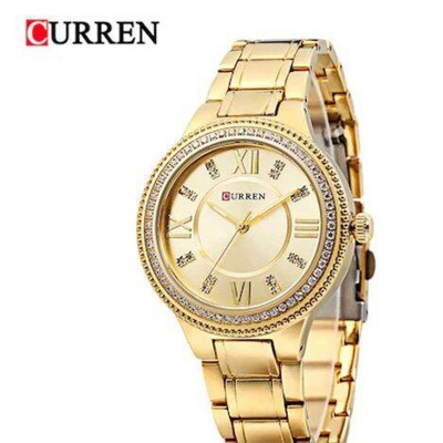 Picture of CURREN 9004 - Stainless Steel Analog Watch for Women -Gold-Gold