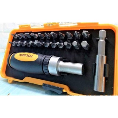 Picture of Tools set Screwdriver/Bits with Ratchet handle-24-in-2, Tolsen-Yellow