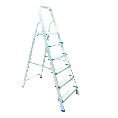 Picture of Aluminium Folding Ladder 6 step Heavy-duty and Best quality ,long lasting Number 1 ladder in Bangladesh Everbest Brand same as picture-Silver