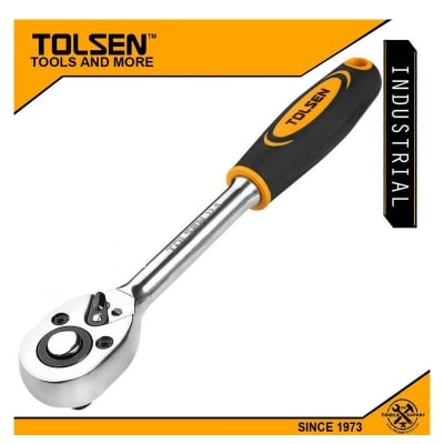 Picture of Tolsen Quick Release Reversible Socket Ratchet Wrench 1/2" Square Drive-Black