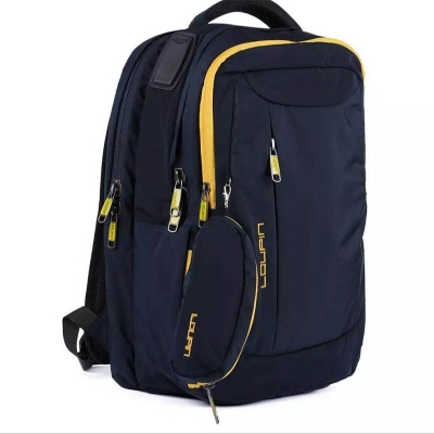 Picture of BAGPACK LOUPHIN JOINT BELT CONIN PURSE WATERPROFF 3 CHEMBER PARASUT FABRICS BAG FOR MAN - bag for boys - school bag-Black