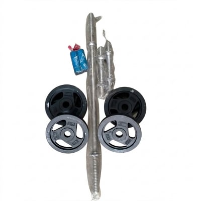 Picture of Dumbbell Set With Two 10 inchi Sticks and 3 fit burbell stick - 10Kg - Black and Silver-Black