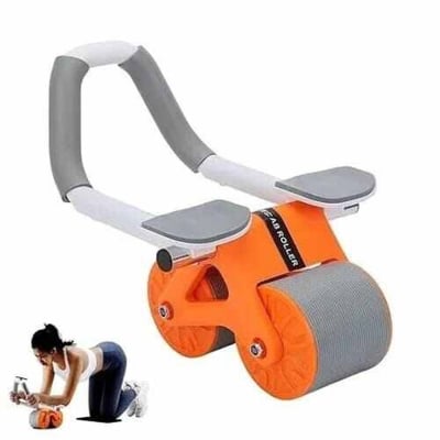 Picture of Ab Roller Wheel Exercise with Elbow Support, Automatic Rebound Abdominal Wheel,Double Wheel Ab Roller Equipment for Core Workout for Home Gym Fitness, Yoga & Pilates Exercises-Multicolor