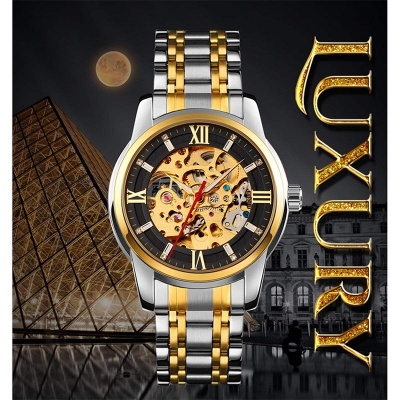 Picture of Skmei 9222 Luxury Design Automatic Mechanical Waterproof Watch for Men-Black